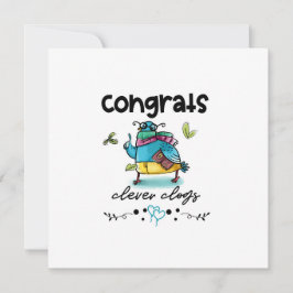Congrats Clever Clogs Cartoon Pigeon Humor Kaart
