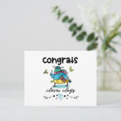 Congrats Clever Clogs Funny Cartoon Pigeon Briefkaart (Staand voorkant)
