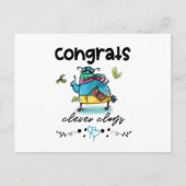 Congrats Clever Clogs Funny Cartoon Pigeon Briefkaart (Voorkant)