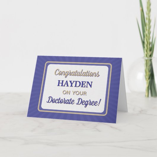 Congrats! Doctorate Degree Graduation card Bedankkaart (Voorkant)
