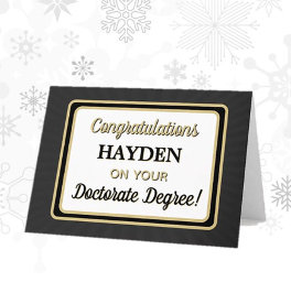 Congrats! Doctorate Degree Graduation card Bedankkaart