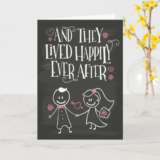 Congrats, en zij leefden gelukkig ooit daarna kaart (Gele Bloem)