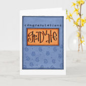 congrats gediplomeerde kaart (Gele Bloem)