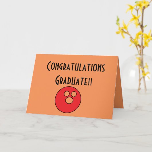 congrats gediplomeerde kegelenkaart kaart (Gele Bloem)