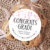 Congrats Grad Cherry Blossom Confetti Ronde Sticker