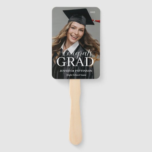 Congrats Grad Graduate Photo Graduation Handwaaier (Achterkant)