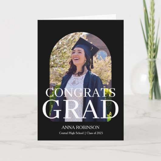Congrats Grad High School Graduation Kaart (Voorkant)