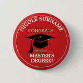 Congrats Grad! Master's degree custom Ronde Button 5,7 Cm (Voorkant)