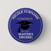 Congrats Grad! Master's degree custom Ronde Button 5,7 Cm (Voorkant)