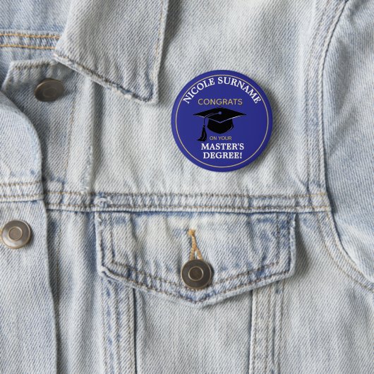 Congrats Grad! Master's degree custom Ronde Button 5,7 Cm (In situ)
