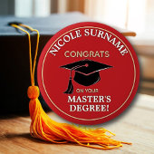 Congrats Grad! Master's degree custom  Ronde Button 5,7 Cm