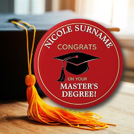 Congrats Grad! Master's degree custom  Ronde Button 5,7 Cm