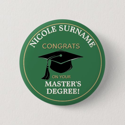 Congrats Grad! Master's degree custom Ronde Button 5,7 Cm (Voorkant)
