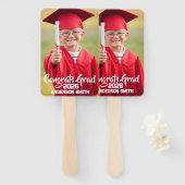 Congrats Grad Modern Simple Preppy Photo Handwaaier (Voorkant en achterkant)