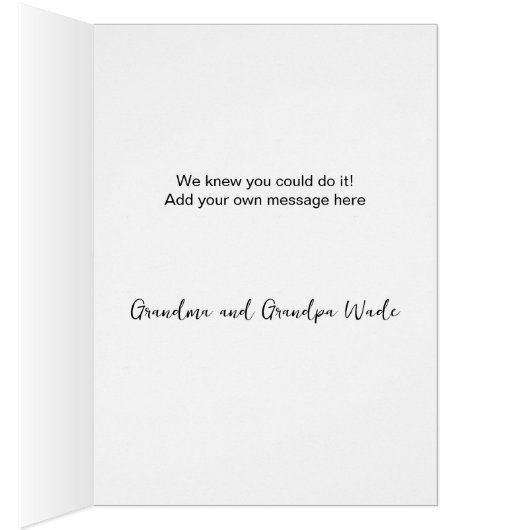 Congrats Grad Watercolor Hat and Cake (Binnen (Rechts))