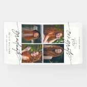 Congrats Graduate Hand Drawn Script Photo Collage Spandoek (Horizontaal)