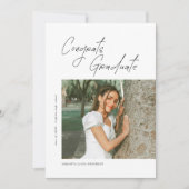 Congrats Graduate Photo Graduation Announcement Aankondiging (Voorkant)