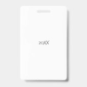 Congrats graduation monogram orange blue 20XX year Badge (Achterkant)