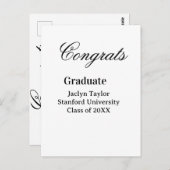 Congrats graduation name university name class of briefkaart (Voorkant / Achterkant)