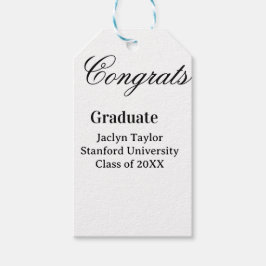 Congrats graduation name university name class of  cadeaulabel