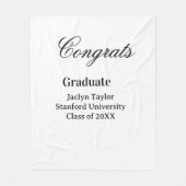 Congrats graduation name university name class of fleece deken (Voorkant)