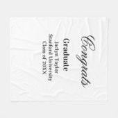 Congrats graduation name university name class of  fleece deken (Voorkant (Horizontaal))