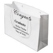 Congrats graduation name university name class of groot cadeauzakje (Achterkant Gekanteld)