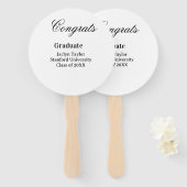 Congrats graduation name university name class of handwaaier (Voorkant en achterkant)