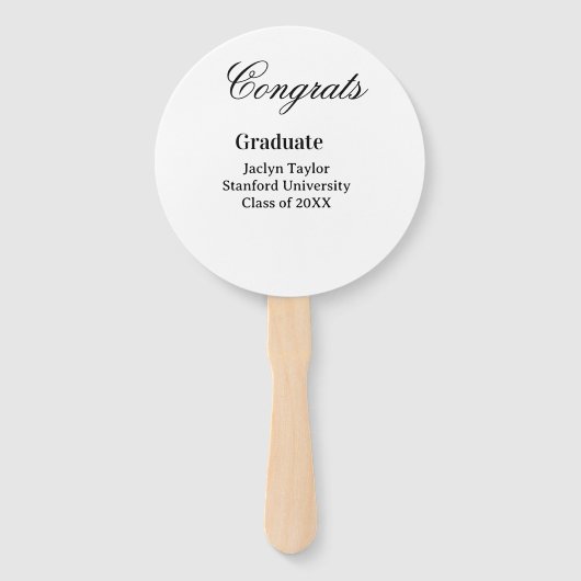 Congrats graduation name university name class of handwaaier (Voorkant)
