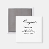 Congrats graduation name university name class of  magneet (Voorkant / Achterkant)