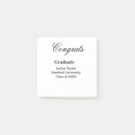 Congrats graduation name university name class of  post-it® notes