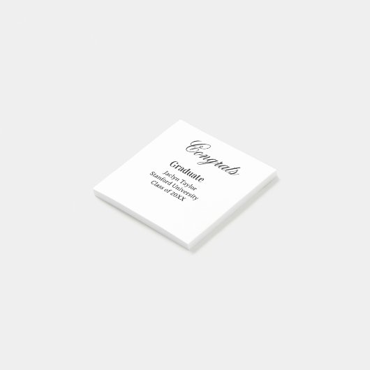 Congrats graduation name university name class of post-it® notes (Schuin)