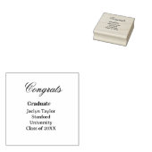 Congrats graduation name university name class of  rubberstempel (Gestempeld)