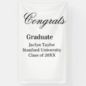 Congrats graduation name university name class of  spandoek (Verticaal)