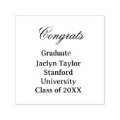 Congrats graduation name university name class of  zelfinktende stempel (Design)