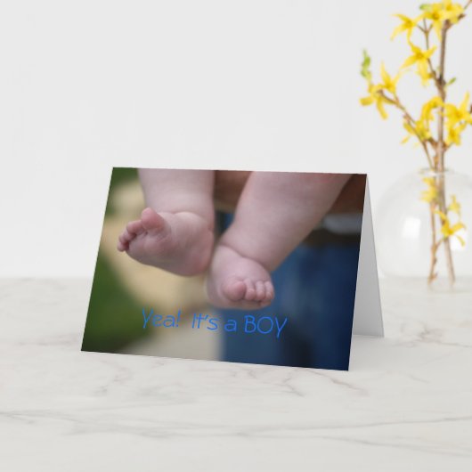 Congrats, het is een JONGEN Kaart (Gele Bloem)