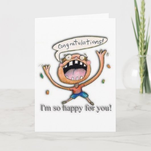 Congrats! Ik ben zo gelukkig voor u! Kaart (Voorkant)