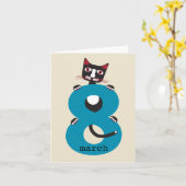 Congrats met 8 Maart de Dag van Internationale Kaart (Gele Bloem)