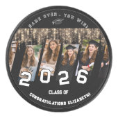 Congrats Name Party Graduation Class Off.. Favor  Hockey Puck (Voorkant)