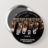 Congrats Name Party Graduation Class Off.. Favor  Ronde Button 4,0 Cm (Voorkant /achterkant)