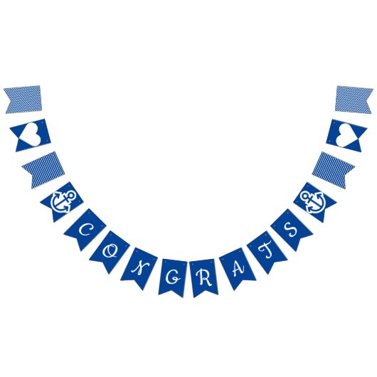 Congrats Nautical Bunting Vlaggetjes (Alle)