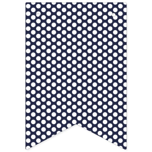 Congrats Navy and White Preppy Bunting Vlaggetjes (Eerste vlag)