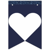 Congrats Navy Glitter Preppy Bunting Vlaggetjes (Tweede vlag)