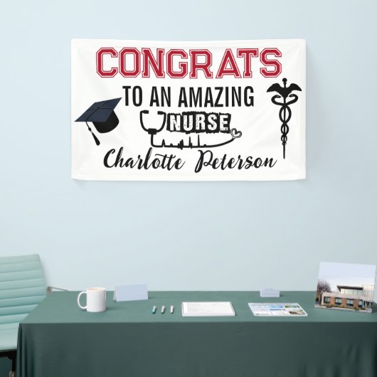Congrats Nurse Afstuderen Spandoek (Beurs)