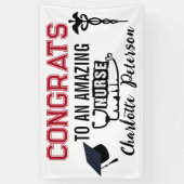 Congrats Nurse Afstuderen Spandoek (Verticaal)