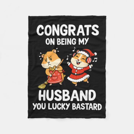 Congrats On Being My Husband You Lucky  Fleece Deken (Voorkant)