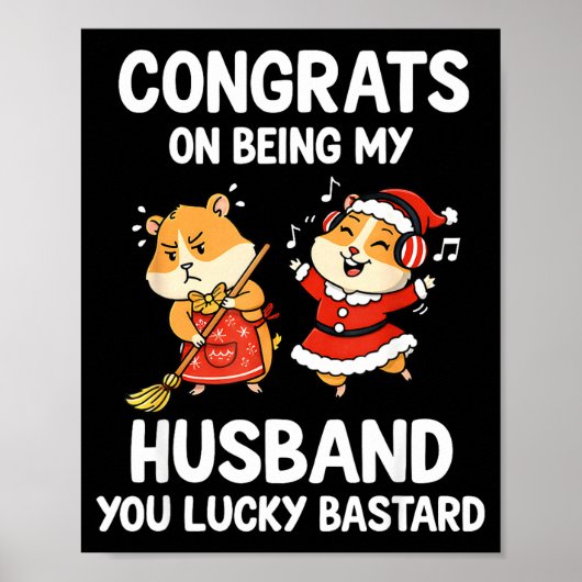 Congrats On Being My Husband You Lucky  Poster (Voorkant)