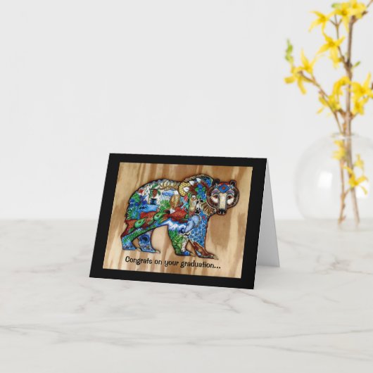 Congrats on your graduation Folded Greeting Card Kaart (Gele Bloem)