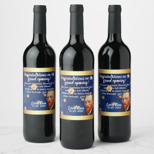 Congrats on Your New Venture: Custom Wine Labels! Wijn Etiket (Flessen)