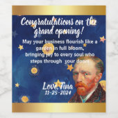 Congrats on Your New Venture: Custom Wine Labels! Wijn Etiket (Enkel label)